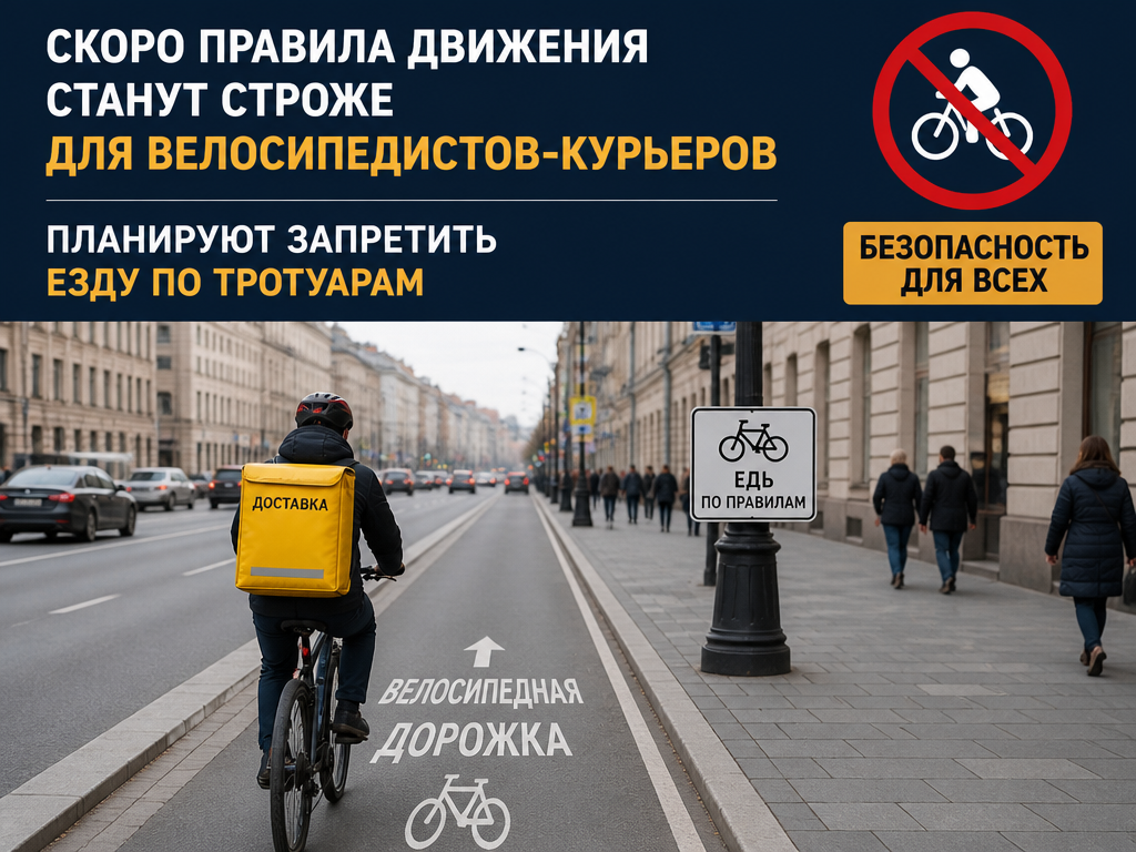 Велокурьеров готовят к жёстким изменениям на дорогах