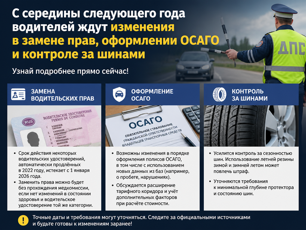 Нововведения для водителей с июля 2026